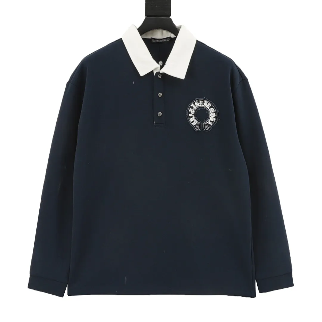 🅿️380 CH/Cro cross embroidered lapel long-sleeved polo shirt made of customized fabric. DuPont Sorona material is added, which is skin-friendly, long-lasting antibacterial, anti-mite, and more washable. The cotton thread has been repeatedly processed to remove inferior coarse fibers and impurities, leaving only high-quality cotton fibers, making the fabric more advanced and classy. Environmentally friendly polishing enzyme technology gives the fabric a clean appearance and clear texture. Simple and exquisite! Full of sense of ceremony! Simple and luxurious, full of design! It gives people a simple but not boring feeling, creating a low-key and unique personalized fashion! Fine workmanship, compare with the counters! A highly recognizable long-sleeved style with great upper body effect!!! Super versatile! Same style for men and women. Size：S-L